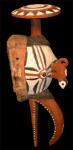 Bobo hornbill mask with chameleon from Burkina Faso
