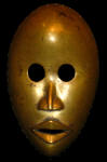 Rare bronze Dan mask made of metal